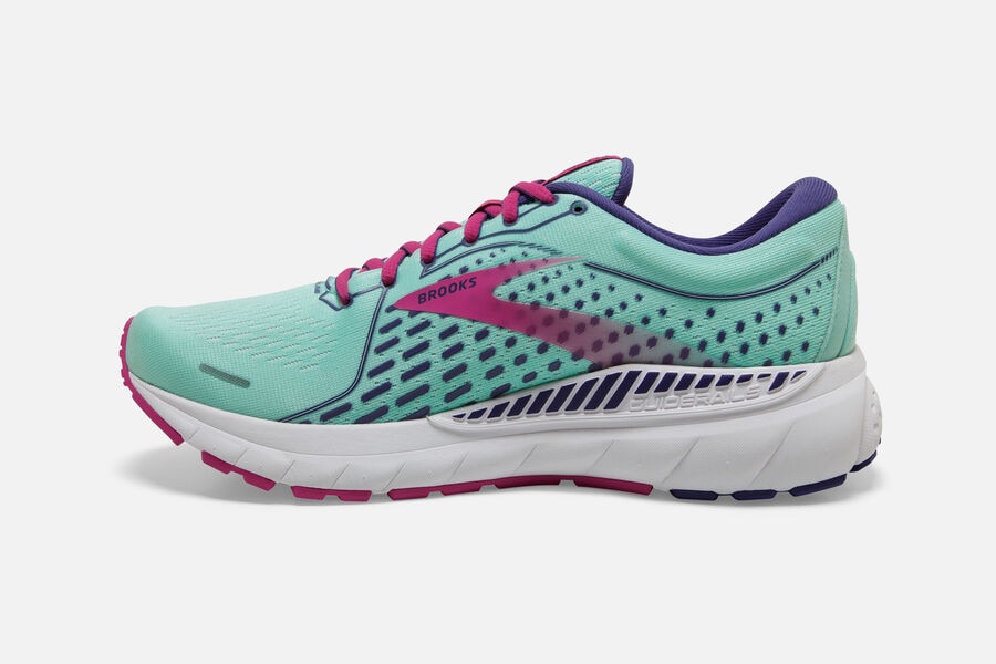 Adrenaline GTS 21 Road Brooks Running Shoes NZ Womens - Turquoise/Pink - ETAFYM-340